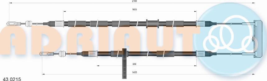 Adriauto 43.0215 - Cavo comando, Freno stazionamento www.autoricambit.com