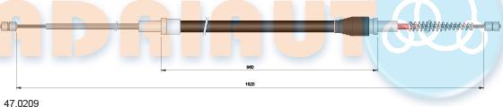 Adriauto 47.0209 - Cavo comando, Freno stazionamento www.autoricambit.com