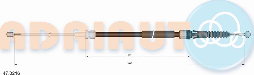 Adriauto 47.0216 - Cavo comando, Freno stazionamento www.autoricambit.com