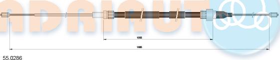 Adriauto 55.0286 - Cavo comando, Freno stazionamento www.autoricambit.com