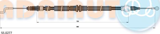 Adriauto 55.0277 - Cavo comando, Freno stazionamento www.autoricambit.com