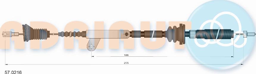 Adriauto 57.0216 - Cavo comando, Freno stazionamento www.autoricambit.com