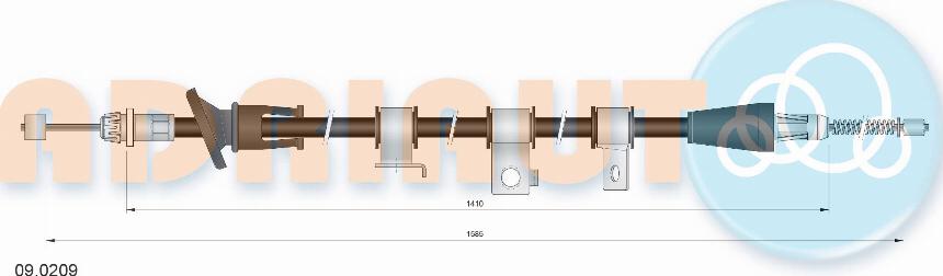 Adriauto 09.0209 - Cavo comando, Freno stazionamento www.autoricambit.com