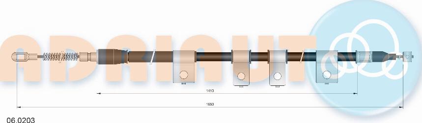 Adriauto 06.0203 - Cavo comando, Freno stazionamento www.autoricambit.com