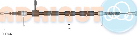 Adriauto 01.0247 - Cavo comando, Freno stazionamento www.autoricambit.com