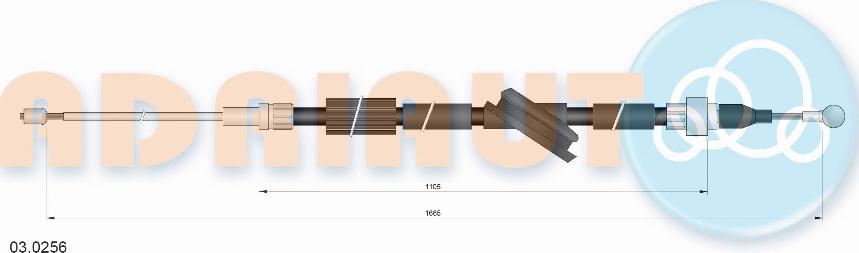 Adriauto 03.0256 - Cavo comando, Freno stazionamento www.autoricambit.com