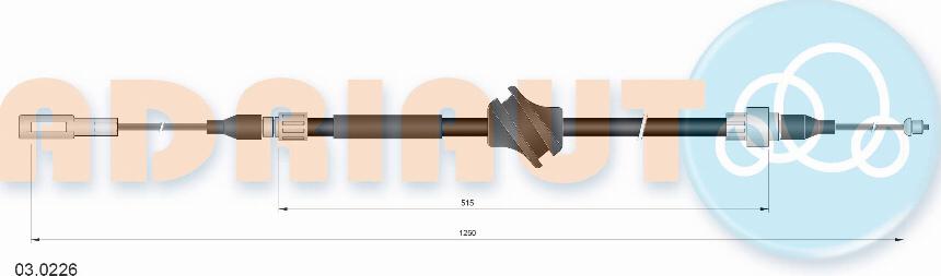 Adriauto 03.0226 - Cavo comando, Freno stazionamento www.autoricambit.com