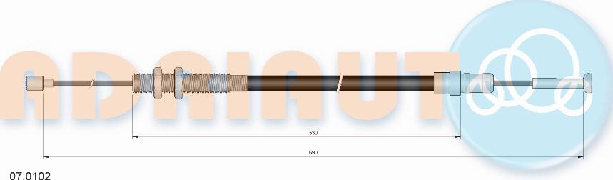 Adriauto 07.0102 - Cavo comando, Comando frizione www.autoricambit.com