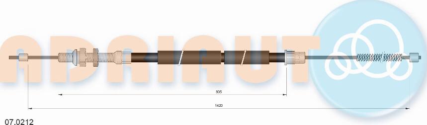 Adriauto 07.0212 - Cavo comando, Freno stazionamento www.autoricambit.com