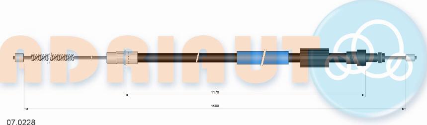 Adriauto 07.0228 - Cavo comando, Freno stazionamento www.autoricambit.com