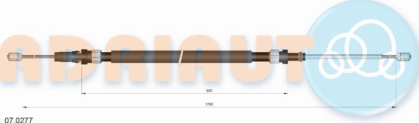 Adriauto 07.0277 - Cavo comando, Freno stazionamento www.autoricambit.com