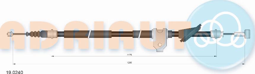 Adriauto 19.0240 - Cavo comando, Freno stazionamento www.autoricambit.com