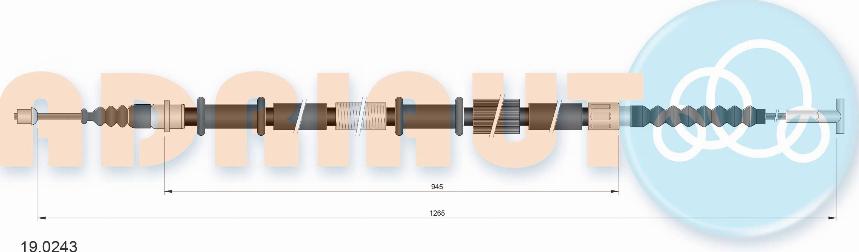 Adriauto 19.0243 - Cavo comando, Freno stazionamento www.autoricambit.com