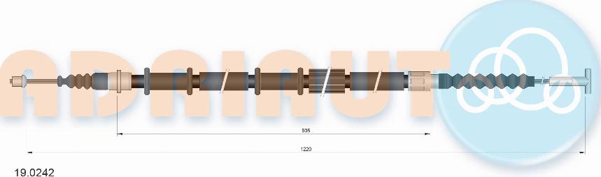 Adriauto 19.0242 - Cavo comando, Freno stazionamento www.autoricambit.com