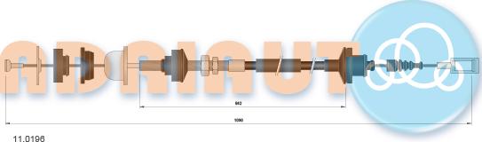 Adriauto 11.0196 - Cavo comando, Comando frizione www.autoricambit.com