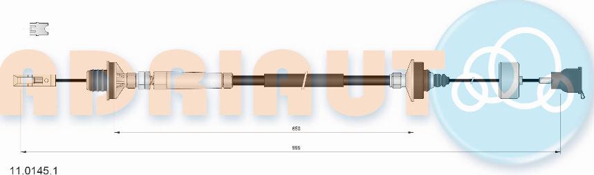 Adriauto 11.0145.1 - Cavo comando, Comando frizione www.autoricambit.com
