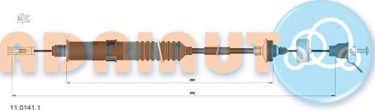 Adriauto 11.0141.1 - Cavo comando, Comando frizione www.autoricambit.com