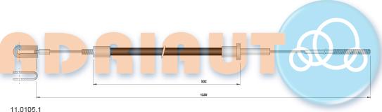 Adriauto 11.0105.1 - Cavo comando, Comando frizione www.autoricambit.com