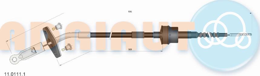 Adriauto 11.0111.1 - Cavo comando, Comando frizione www.autoricambit.com