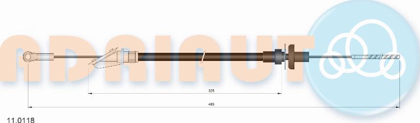 Adriauto 11.0118 - Cavo comando, Comando frizione www.autoricambit.com