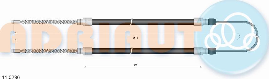 Adriauto 11.0296 - Cavo comando, Freno stazionamento www.autoricambit.com