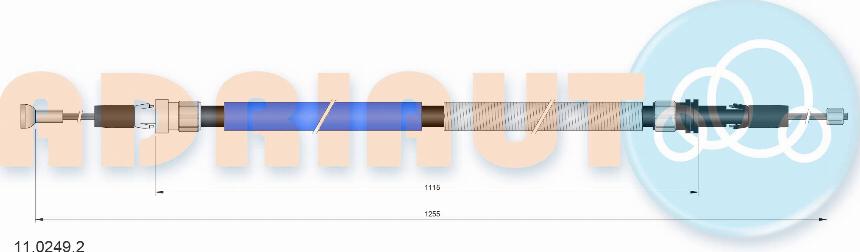 Adriauto 11.0249.2 - Cavo comando, Freno stazionamento www.autoricambit.com