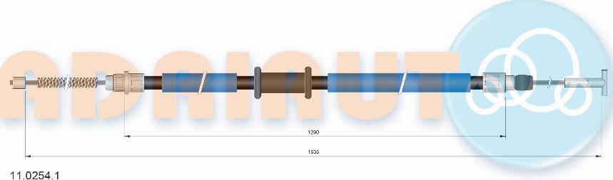 Adriauto 11.0254.1 - Cavo comando, Freno stazionamento www.autoricambit.com