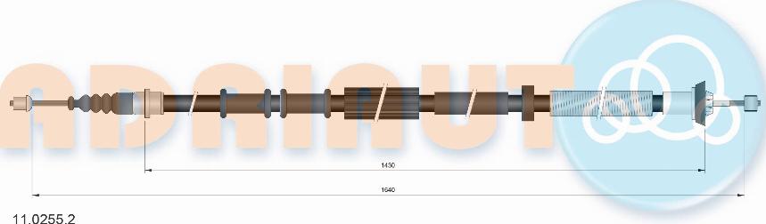 Adriauto 11.0255.2 - Cavo comando, Freno stazionamento www.autoricambit.com