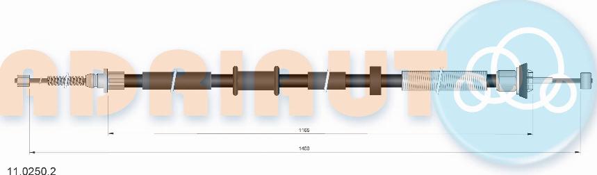 Adriauto 11.0250.2 - Cavo comando, Freno stazionamento www.autoricambit.com