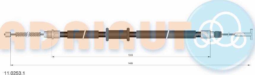 Adriauto 11.0253.1 - Cavo comando, Freno stazionamento www.autoricambit.com