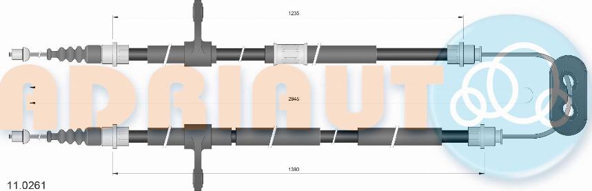 Adriauto 11.0261 - Cavo comando, Freno stazionamento www.autoricambit.com