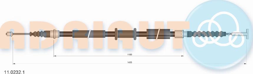 Adriauto 11.0232.1 - Cavo comando, Freno stazionamento www.autoricambit.com