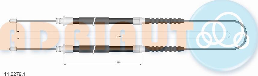 Adriauto 11.0279.1 - Cavo comando, Freno stazionamento www.autoricambit.com