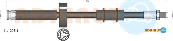 Adriauto 11.1206.1 - Flessibile del freno www.autoricambit.com