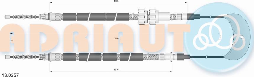 Adriauto 13.0257 - Cavo comando, Freno stazionamento www.autoricambit.com