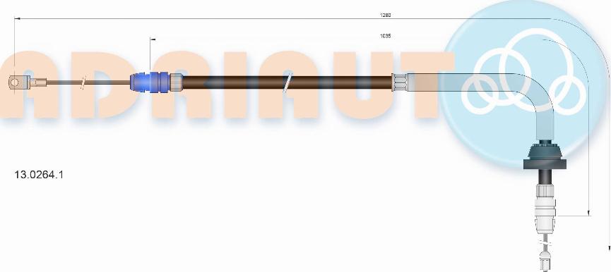 Adriauto 13.0264.1 - Cavo comando, Freno stazionamento www.autoricambit.com