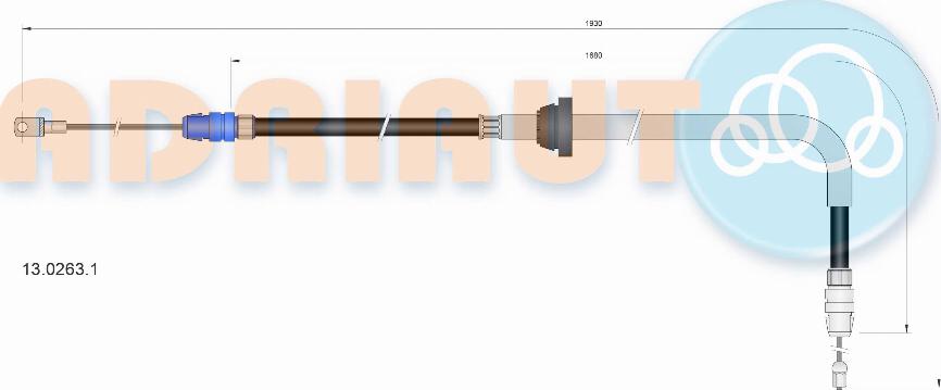 Adriauto 13.0263.1 - Cavo comando, Freno stazionamento www.autoricambit.com