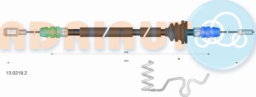 Adriauto 13.0219.2 - Cavo comando, Freno stazionamento www.autoricambit.com