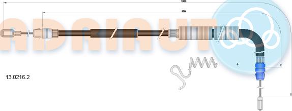 Adriauto 13.0216.2 - Cavo comando, Freno stazionamento www.autoricambit.com