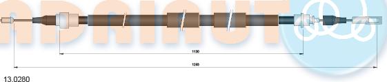 Adriauto 13.0280 - Cavo comando, Freno stazionamento www.autoricambit.com