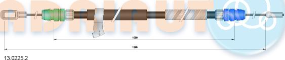 Adriauto 13.0225.2 - Cavo comando, Freno stazionamento www.autoricambit.com