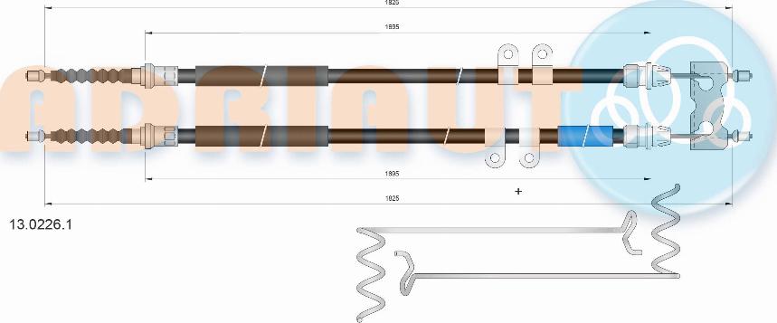 Adriauto 13.0226.1 - Cavo comando, Freno stazionamento www.autoricambit.com