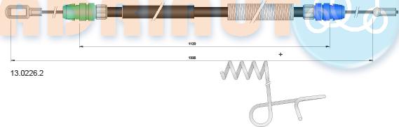 Adriauto 13.0226.2 - Cavo comando, Freno stazionamento www.autoricambit.com