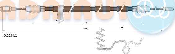 Adriauto 13.0221.2 - Cavo comando, Freno stazionamento www.autoricambit.com