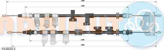 Adriauto 13.0223.2 - Cavo comando, Freno stazionamento www.autoricambit.com