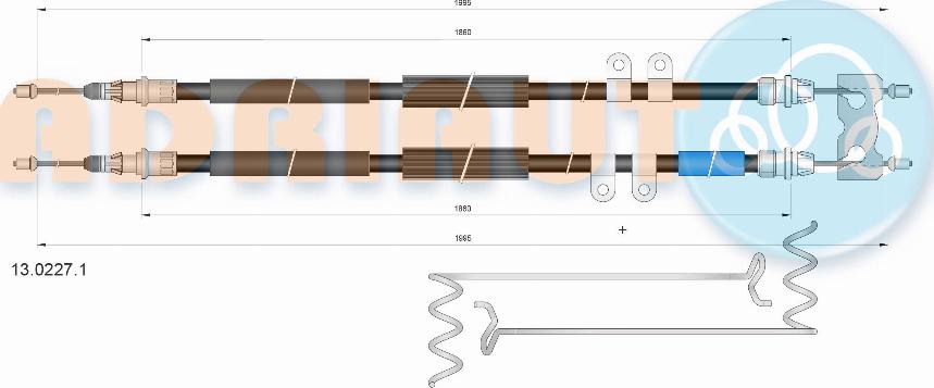 Adriauto 13.0227.1 - Cavo comando, Freno stazionamento www.autoricambit.com