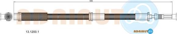 Adriauto 13.1200.1 - Flessibile del freno www.autoricambit.com