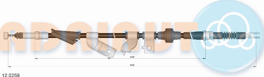 Adriauto 12.0259 - Cavo comando, Freno stazionamento www.autoricambit.com