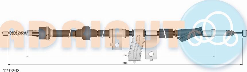 Adriauto 12.0262 - Cavo comando, Freno stazionamento www.autoricambit.com