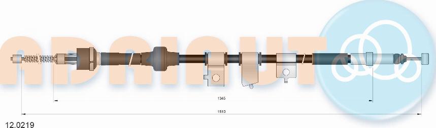 Adriauto 12.0219 - Cavo comando, Freno stazionamento www.autoricambit.com